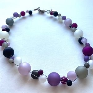 Multicolor Sea Glass Bead Necklace